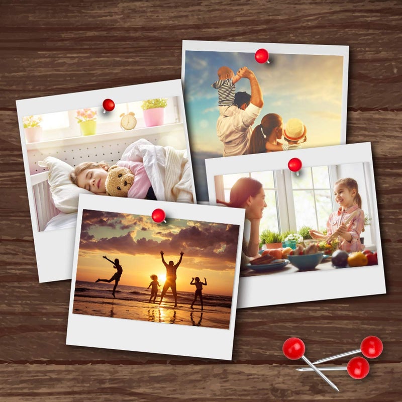 Yalis Push Pins Map Tacks 1/8-Inch Assorted Color Beads Head Map Marking Push Pins,500-count (Red) - Image 4